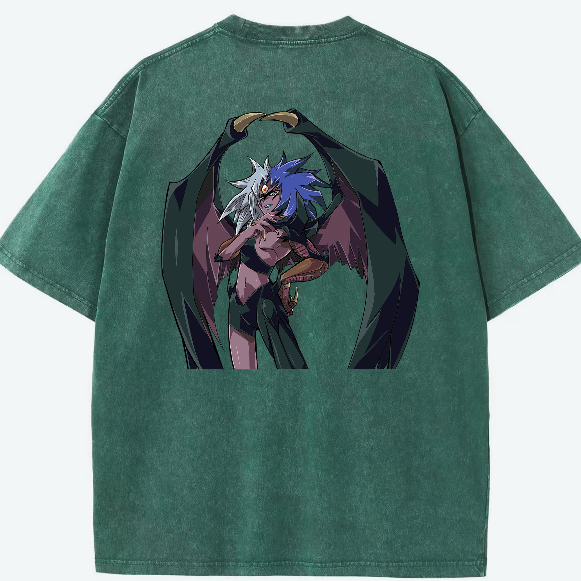 （画像用） 遊☆戯☆王 Yu-Gi-Oh! 綿100% ヴィンテージ風 半袖Tシャツ（背面プリント）